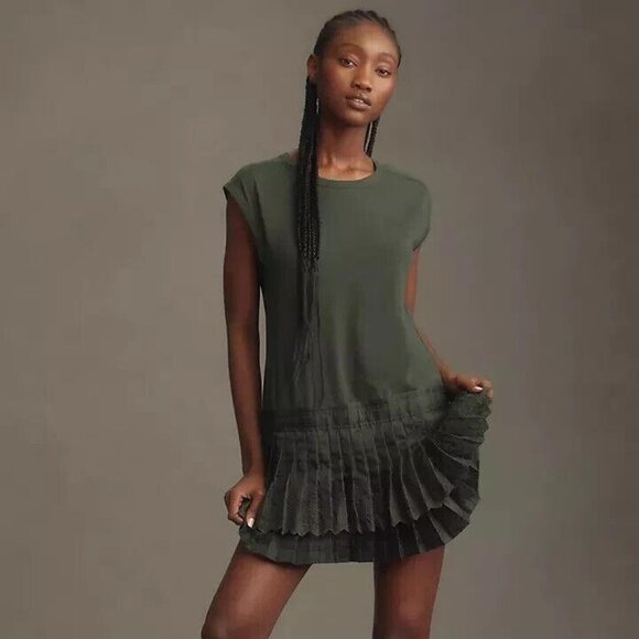 Daily Practice by Anthropologie Solid Set Mini Dress Embroidered XS NEW 274100 - Picture 1 of 8